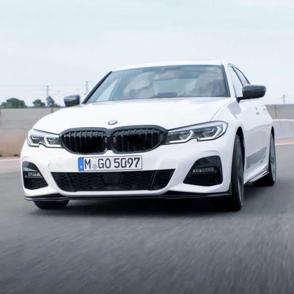 BMW 3 Series Sedan, M Performance parts. Front of the all-new the BMW 3 Series Sedan with M Performance parts.