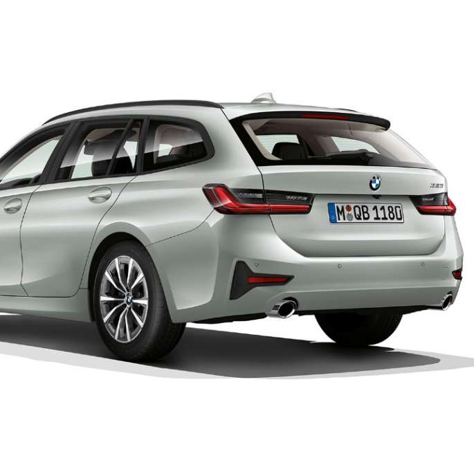 Modell Advantage trefjärdedelsvy bakifrån BMW 3-serie Touring, modell Advantage trefjärdedelsvy bakifrån