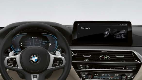 BMW Live Cockpit BMW 5-serie Sedan G30 Interiör BMW Professional BMW 5-serie Sedan G30 Facelift 2020 Interiör förarmiljö