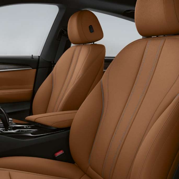 Klädsel BMW 6-serie Gran Turismo Standardutrustning G32 2020 Läderklädsel Dakota’ Cognac/Svart BMW 6-serie Gran Turismo G32 2020 Standardutrustning Interiör