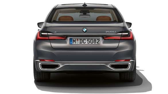 BMW 7-serie sedan bakspoiler BMW 7-serie sedan: Närbild av bakspoilern