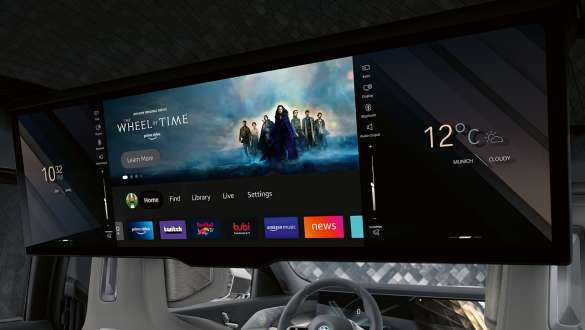 Baksätesentertainment BMW i7 Sedan G70 invändig utrustning Baksätesentertainment Theatre Screen BMW i7 Sedan G70 invändig utrustning