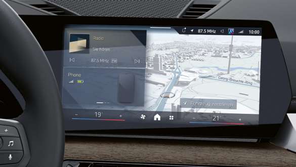 BMW iX1 U11 BEV Screen Driving Assistant Professional BMW iX1 U11 BEV invändig utrustning Curved Display Driving Assistant Professional Screen