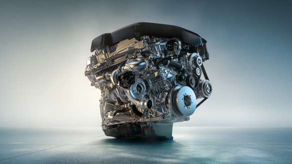 Raka 6-cylindriga BMW TwinPower Turbo-motorer BMW M340i xDrive Sedan G20 2020 BMW M340i xDrive Sedan G20 2020 6-cylindriga BMW M TwinPower Turbo-motorer närbild