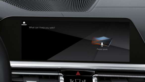 Intelligent Personal Assistant (tjänsten är inte tillgänglig på den svenska marknaden för närvarande) BMW 3-serie Sedan M G80 G20 BMW 3-serie Sedan M G80 G20 Intelligent Personal Assistant Control Display kupé