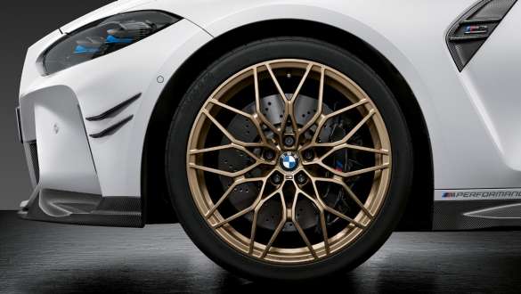 20”/21” M Performance smidd fälg 1000 M Frozen Goldbronze BMW M3 Sedan G80 2020 BMW M3 Sedan G80 2020 BMW 20”/21” 2020 M Performance smidd fälg 1000 M Frozen Goldbronze närbild