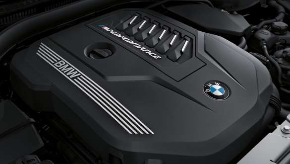BMW M TwinPower Turbo-bensinmotor BMW M440i xDrive Coupé G22 2020 BMW M440i xDrive Coupé G22 2020 rak 6-cylindrig BMW M TwinPower Turbo-bensinmotor närbild