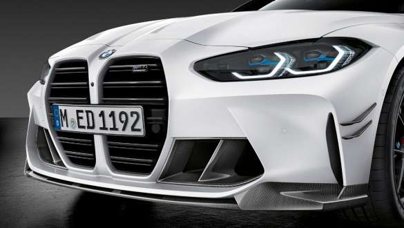M Performance frontsplitter i kolfiber BMW M4 Coupé G82 2020 BMW M4 Coupé G82 2020 M Performance frontsplitter i kolfiber närbild front