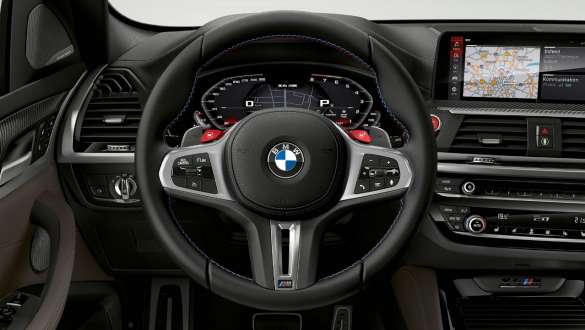 BMW M4 Competition, M lädersportratt. BMW X4 M Competition och BMW X4 M, Interiör, Cockpit med M lädersportratt inkl. multifunktion.