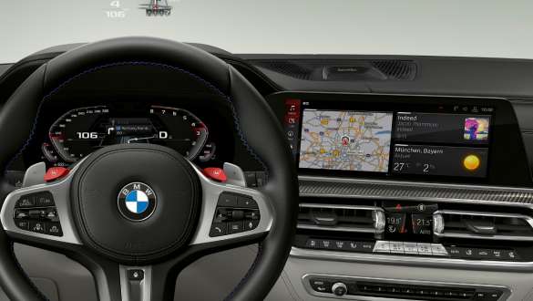 BMW X5 M fordon med BMW Live Cockpit Professional F95 G05 BMW Live Cockpit Professional BMW X5 M fordon F95 2020 G05 2018 SUV invändig utrustning