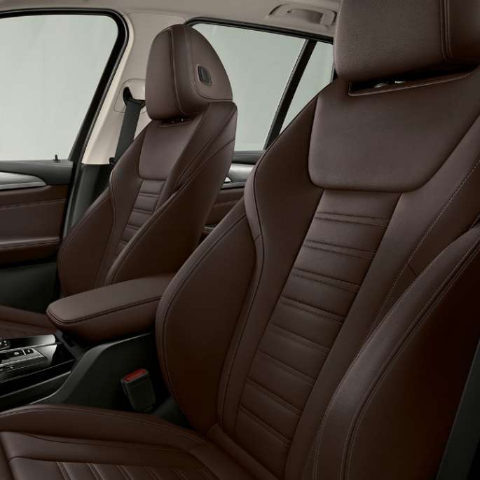 BMW iX3 G08 Utföranden ”Impressive” sportstolar i läder ’Vernasca’ svart BMW iX3 G08 2020 Utförande ”Impressive” sportstolar för förare och passagerare i läder Vernasca Svart Kupé