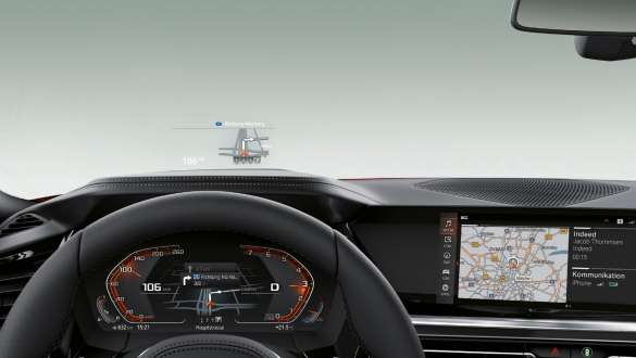 Förarplatsen i BMW Z4 Roadster BMW Z4 Roadster, ratt, BMW Head-Up Display och informationsdisplay