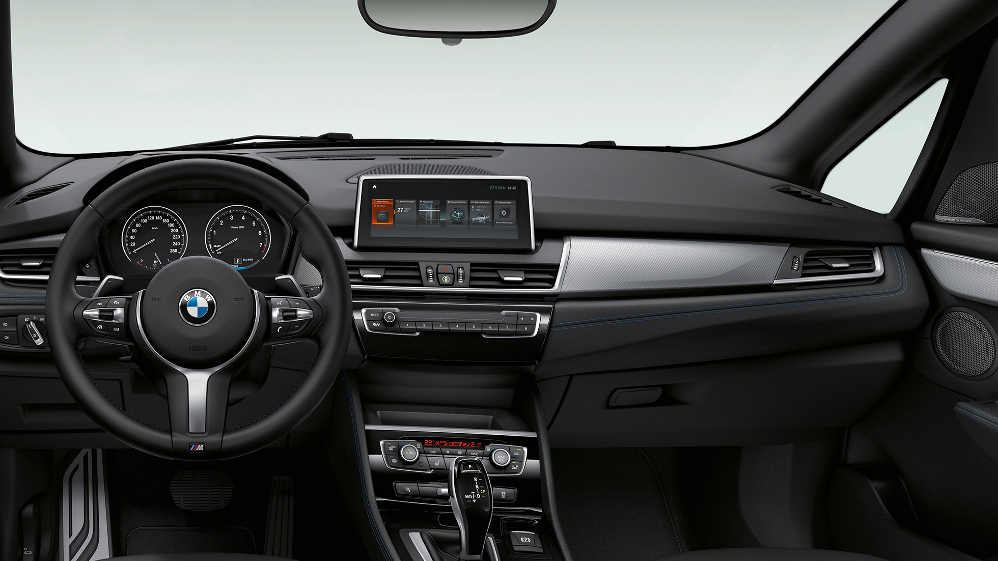 Förarplats BMW 2-serie Active Tourer Model M Sport Förarplats BMW 2-serie Active Tourer 220d xDrive Model M Sport F45 2018 Interiör
