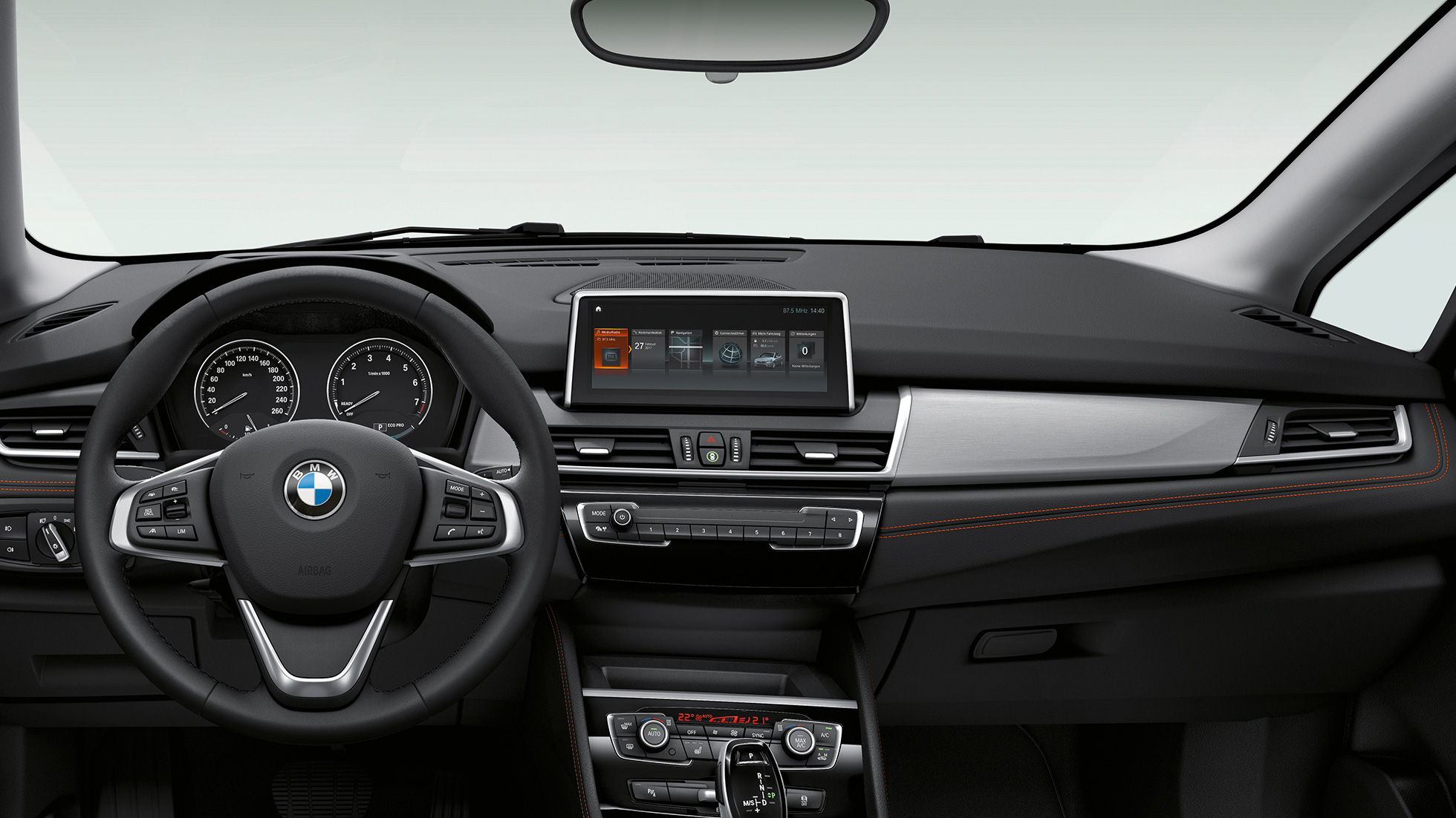 Förarplats BMW 2-serie Active Tourer Modell Sport Line Förarplats BMW 2-serie Active Tourer Modell Sport Line 220i F45 2018