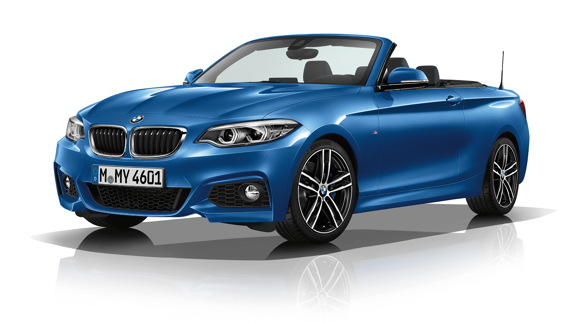 BMW 2-serie Cabriolet, Modell M Sport, trefjärdedelsvy framifrån BMW 2-serie Cabriolet, Modell M Sport, trefjärdedelsvy framifrån