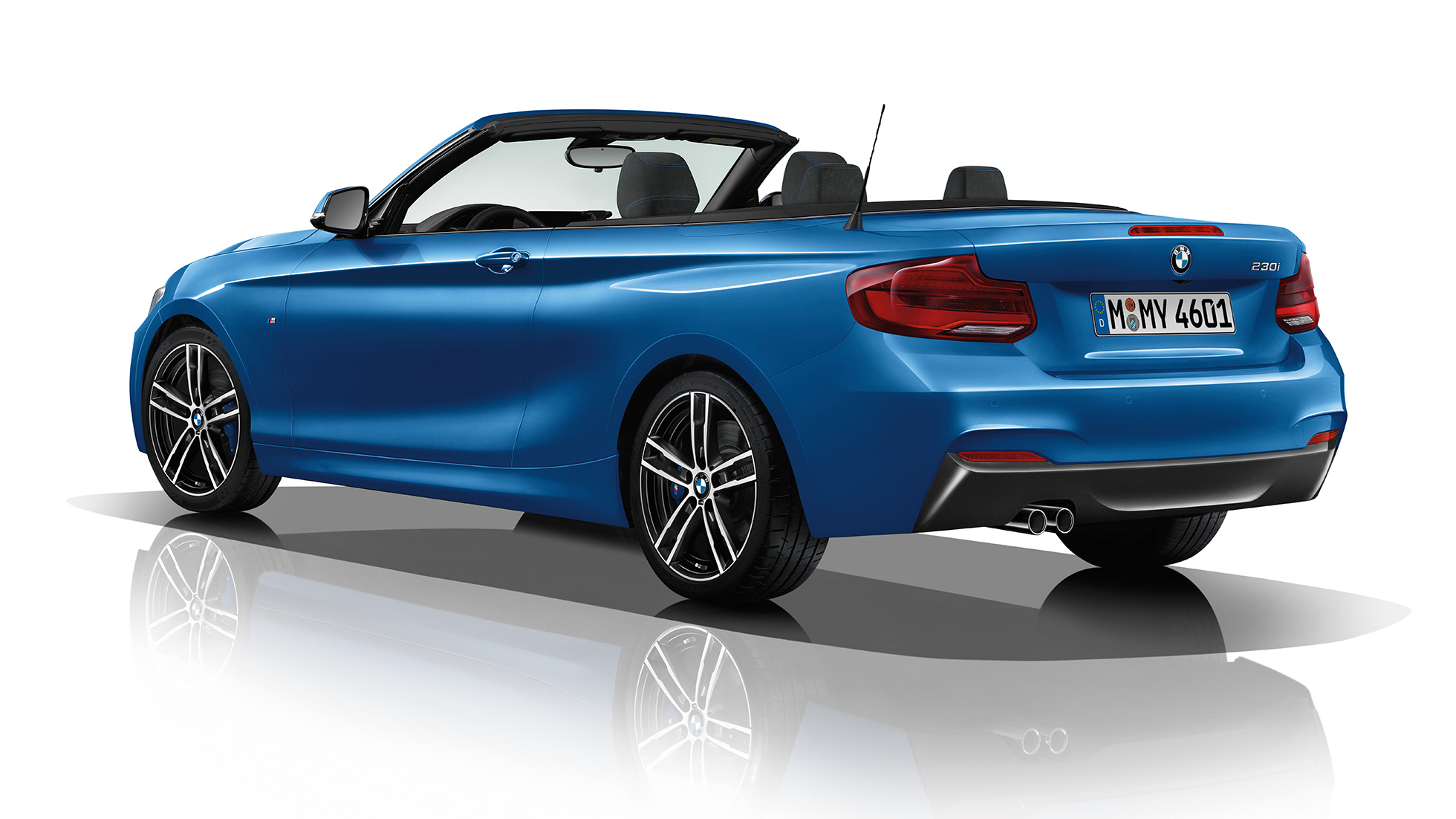 BMW 2-serie Cabriolet, Modell M Sport, trefjärdedelsvy bakifrån BMW 2-serie Cabriolet, Modell M Sport, trefjärdedelsvy bakifrån