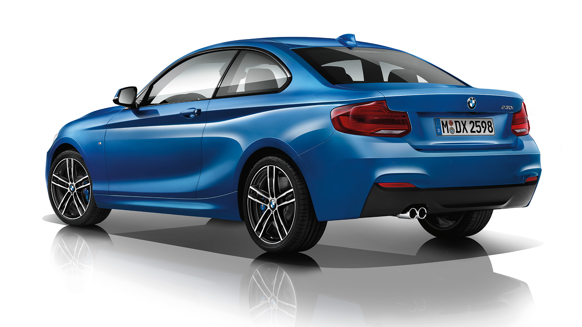 BMW 2-serie Coupé, Modell M Sport, trefjärdedelsvy bakifrån BMW 2-serie Coupé, Modell M Sport, trefjärdedelsvy bakifrån