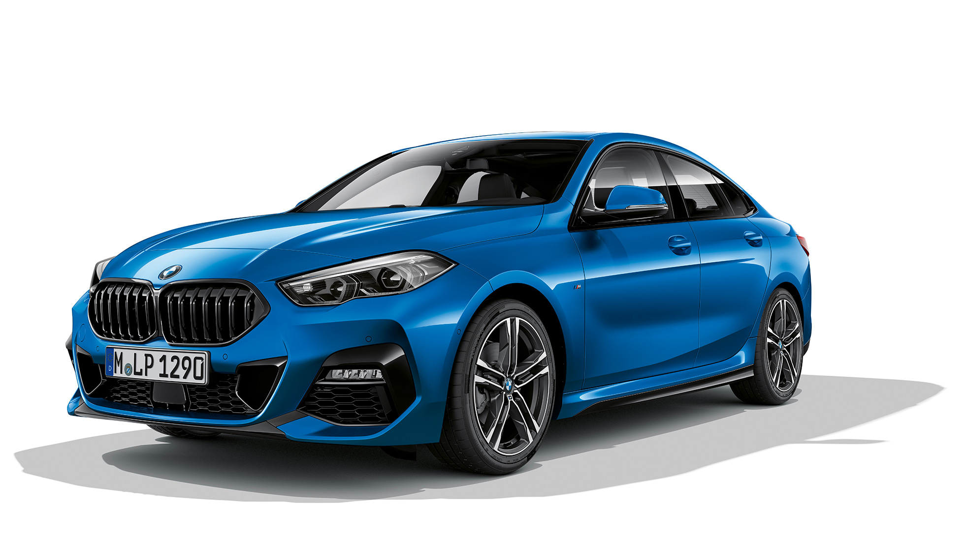 M lättmetallfälgar BMW 2-serie Gran Coupé, Model M Sport M lättmetallfälgar BMW 2-serie Gran Coupé Modell M Sport Misano Blå metallic F44 trefjärdedelsvy framifrån