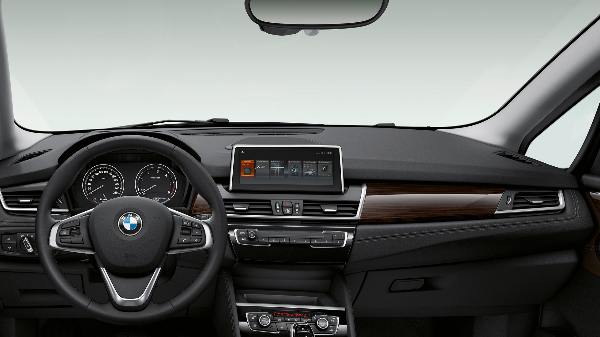 Förarplats BMW 2-serie Gran Tourer, Modell Luxury Line Förarplats BMW 2-serie Gran Tourer 218d xDrive Modell Luxury Line F46 2018 Interiör