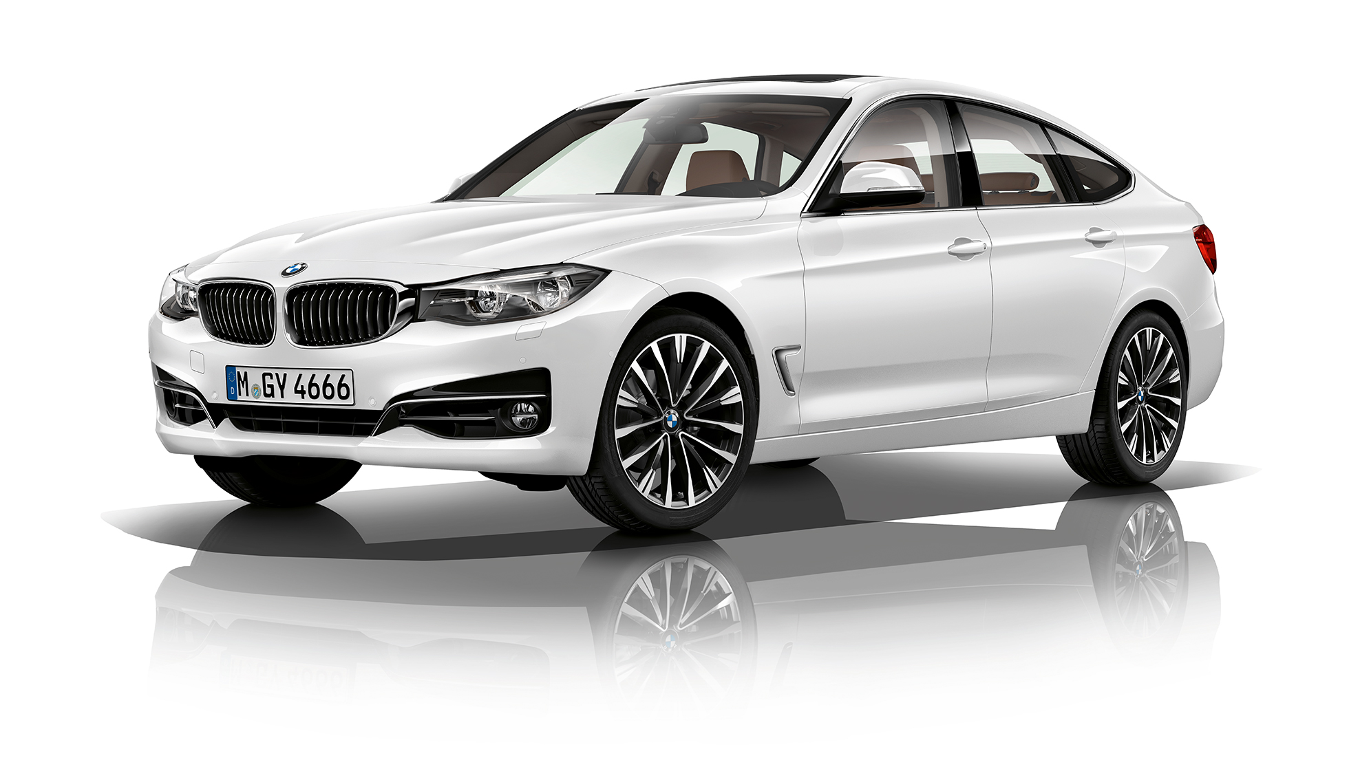 BMW 3-serie Gran Turismo, Model Luxury Line trefjärdedelsvy framifrån BMW 3-serie Gran Turismo, Model Luxury Line trefjärdedelsvy framifrån