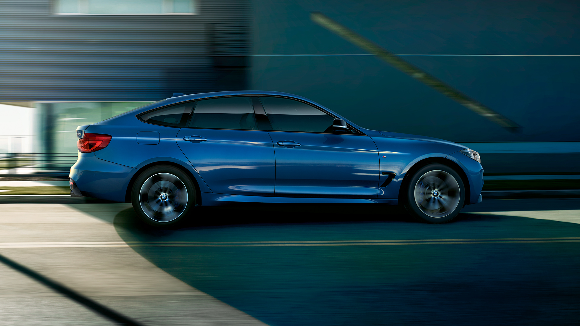 BMW 3-serie Gran Turismo, bild från sidan BMW 3-serie Gran Turismo, bild från sidan