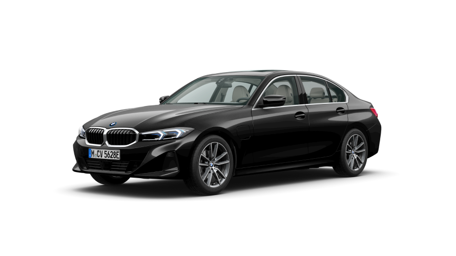 BMW 330e Sedan trefjärdedelsvy från sidan BMW 330e Sedan trefjärdedelsvy från sidan