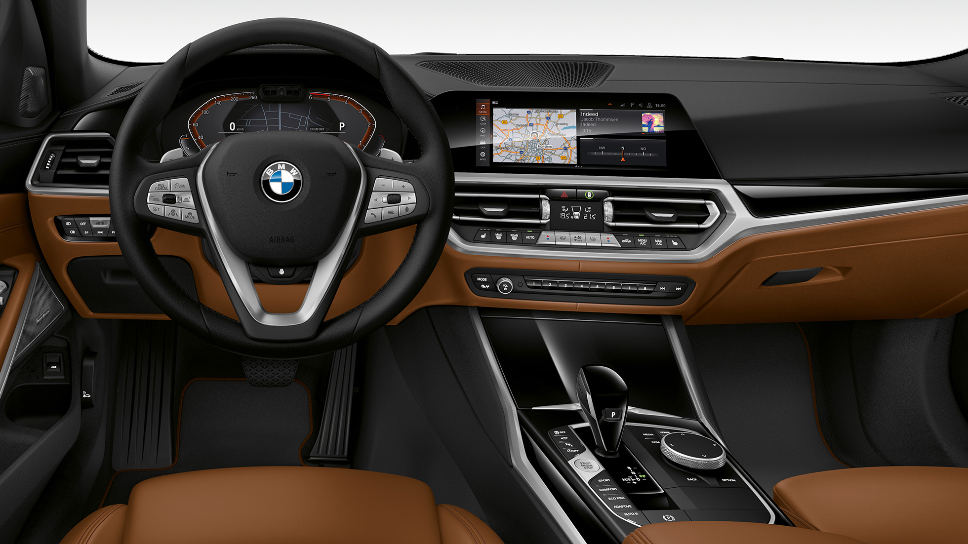 Modell Luxury Line förarplats BMW 3-serie Touring, modell Luxury Line förarmiljö