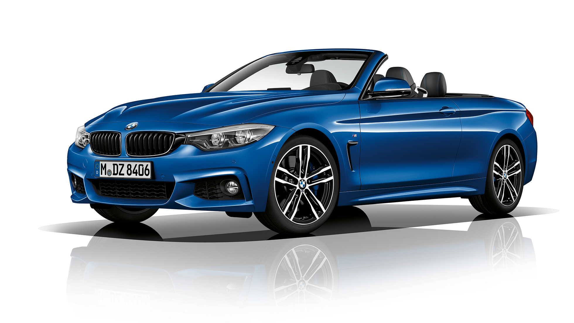 BMW 4-serie Cabriolet, Modell M Sport trefjärdedels vy framifrån BMW 4-serie Cabriolet, Modell M Sport trefjärdedels vy framifrån