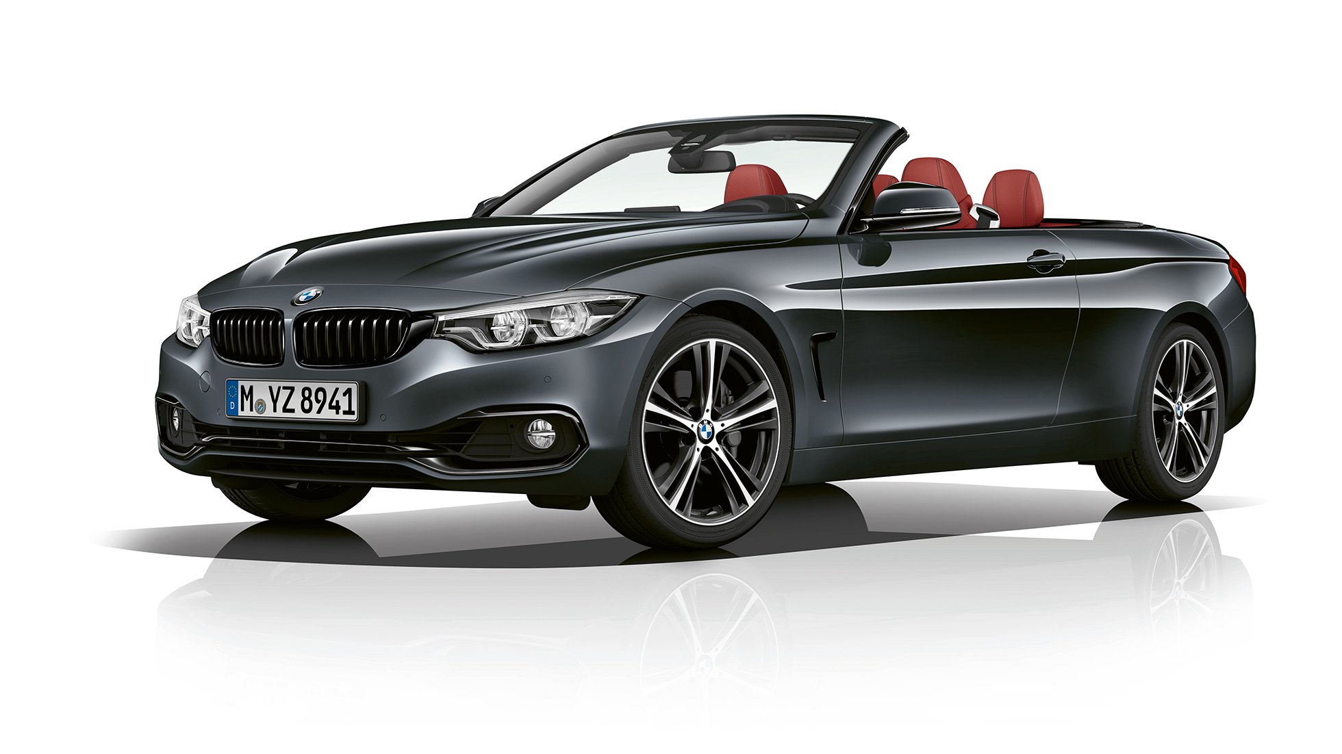 BMW 4-serie Cabriolet, Modell Sport Line trefjärdedels vy framifrån BMW 4-serie Cabriolet, Modell Sport Line trefjärdedels vy framifrån