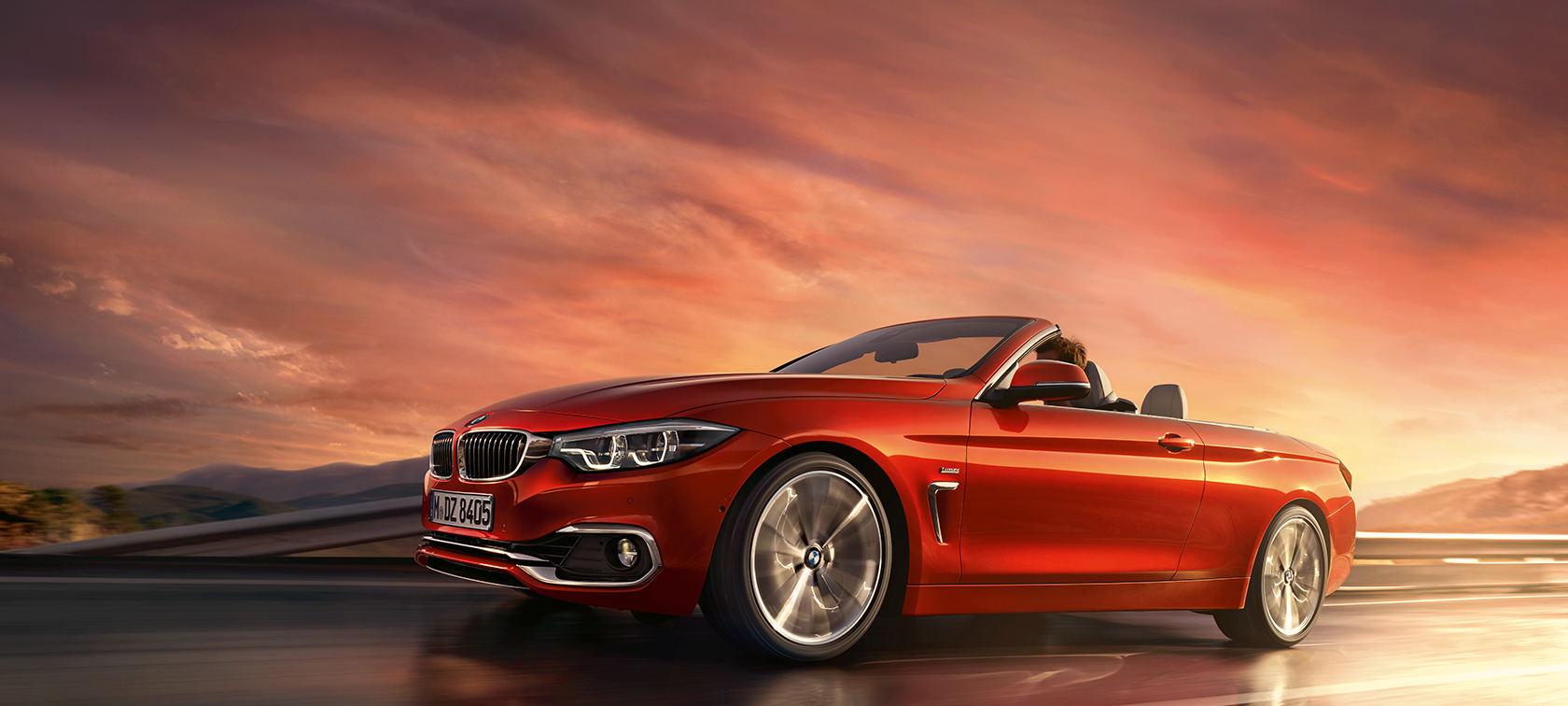BMW 4-serie Cabriolet bild på när bilen körs BMW 4-serie Cabriolet bild på när bilen körs