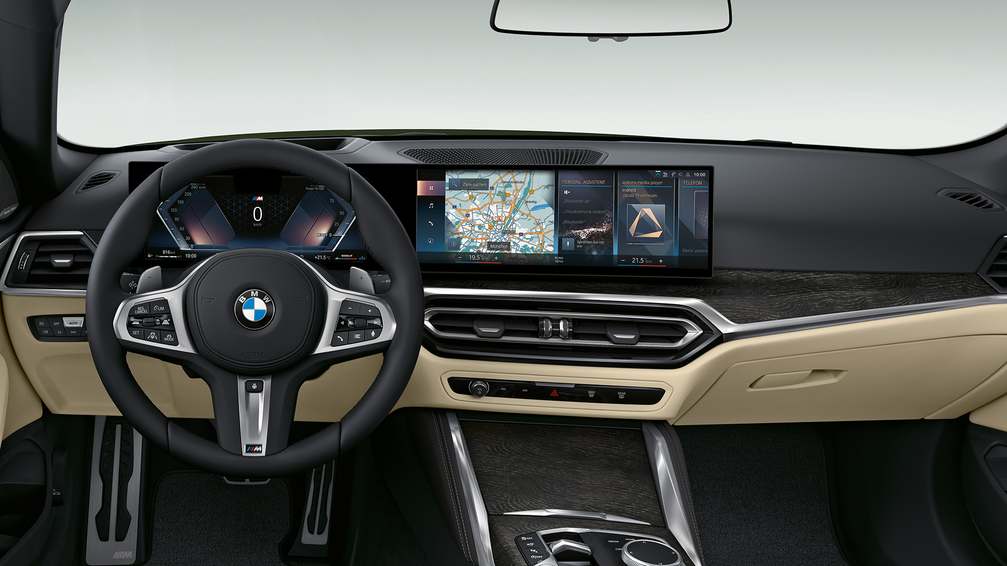 Förarplats BMW 4-serie Cabriolet Modell M sport G23 2020 BMW 4-serie Cabriolet G23 2020 Modell M sport Standardutrustning Kupé förarplats