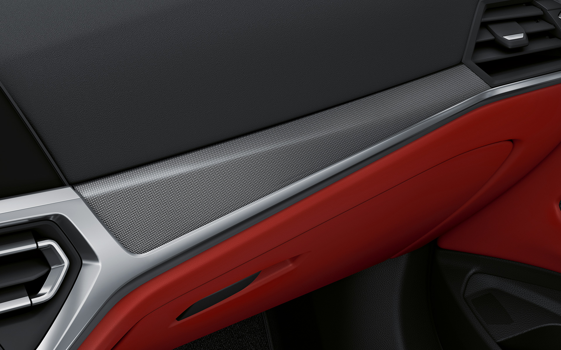 Interiörlister Aluminium Tetragon BMW 4-serie Coupé 2020 G22 Individual Kupé Interiörlister Aluminium Tetragon med accentlister Pärlglans krom BMW 4-serie Coupé Individual G22 2020 Kupé