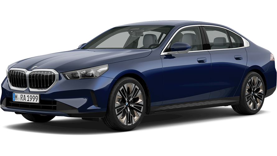 BMW 5 Series Sedan G60 ICE 2023 three-quarter front view standing BMW 5 Series Sedan G60 ICE 2023 three-quarter front view standing