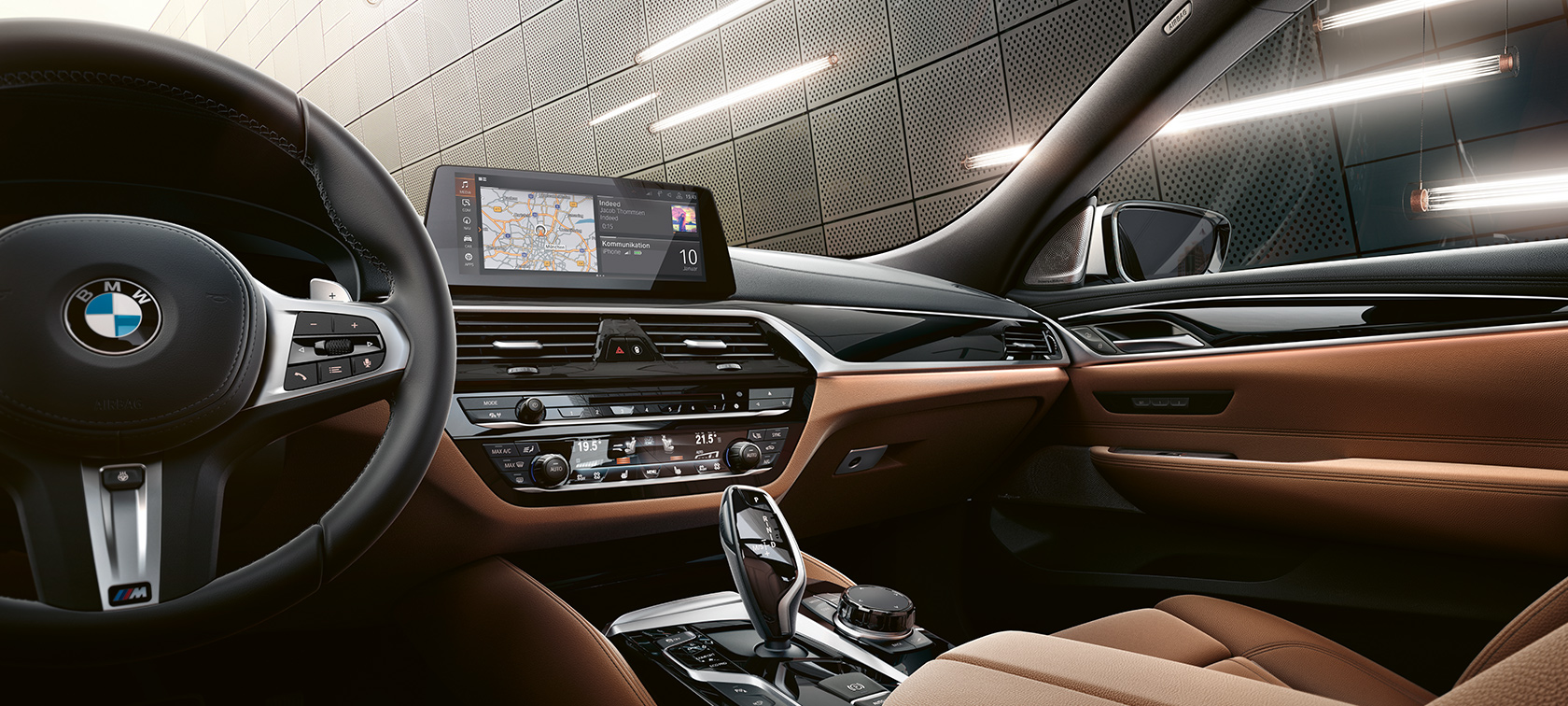 BMW 6-serie Gran Turismo G32 Förarplats med ratt BMW 6-serie Gran Turismo G32 2017 Förarplats med ratt Interiör