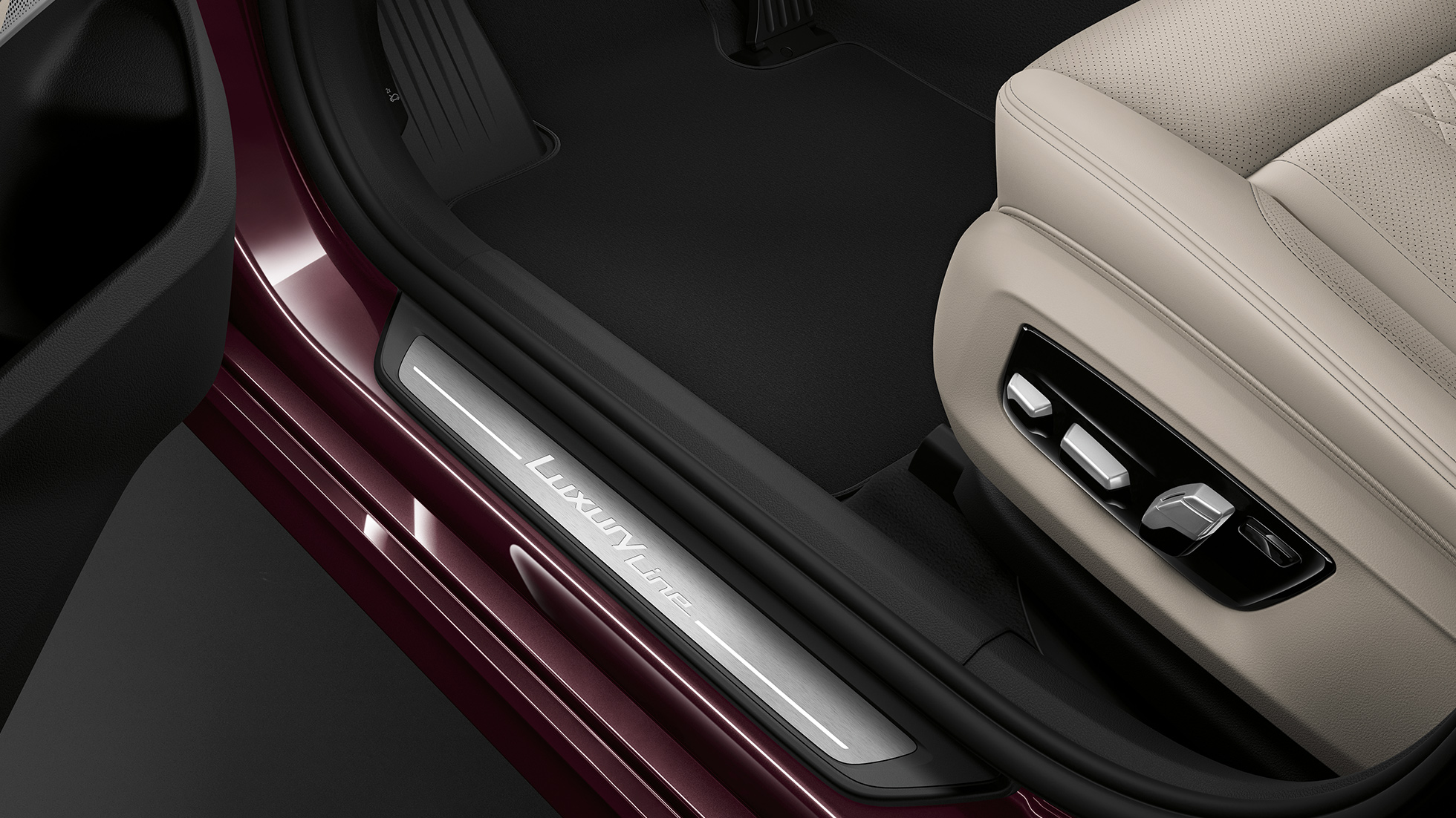 BMW 6-serie Gran Turismo G32 Luxury Line instegslister BMW 6-serie Gran Turismo G32 2017 Luxury Line Royal Burgundy Red instegslister