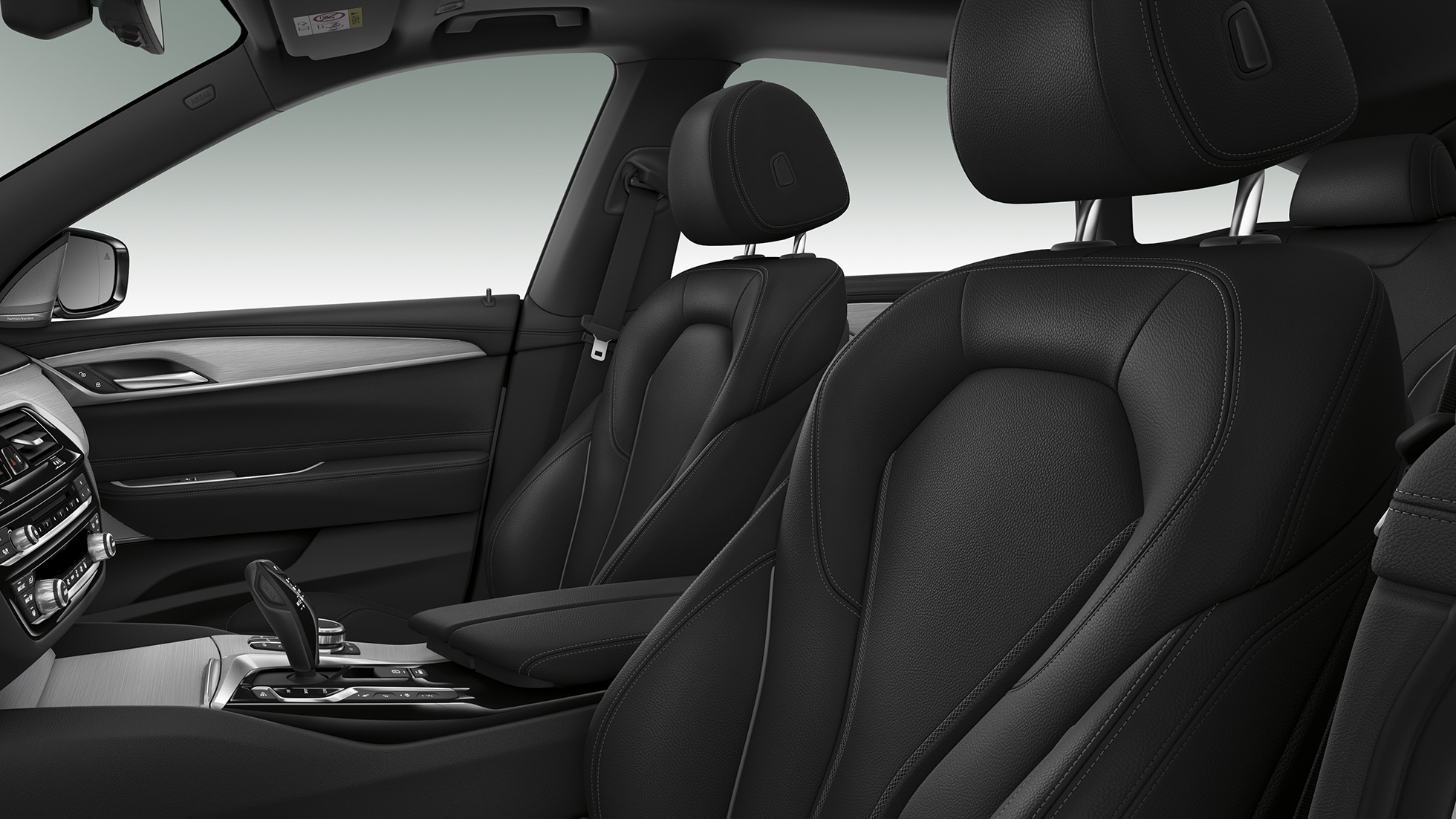 BMW 6-serie Gran Turismo G32 Sport Line Interiör Sportstolar för förare och framsätespassagerare BMW 6-serie Gran Turismo G32 2017 Sport Line interiör