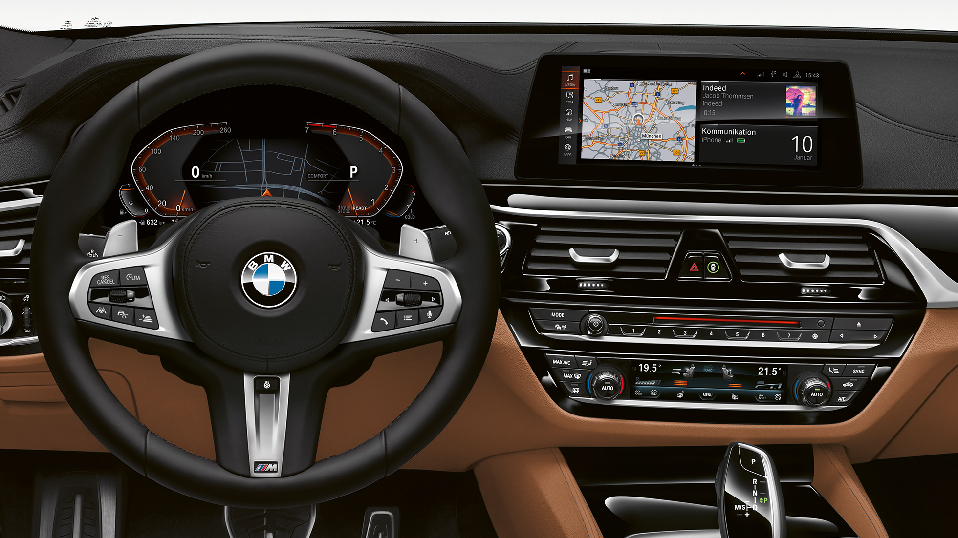BMW 6-serie Gran Turismo G32 M sportpaket förarplats M lädersportratt med multifunktion BMW 6-serie Gran Turismo G32 2017 M sportpaket förarplats