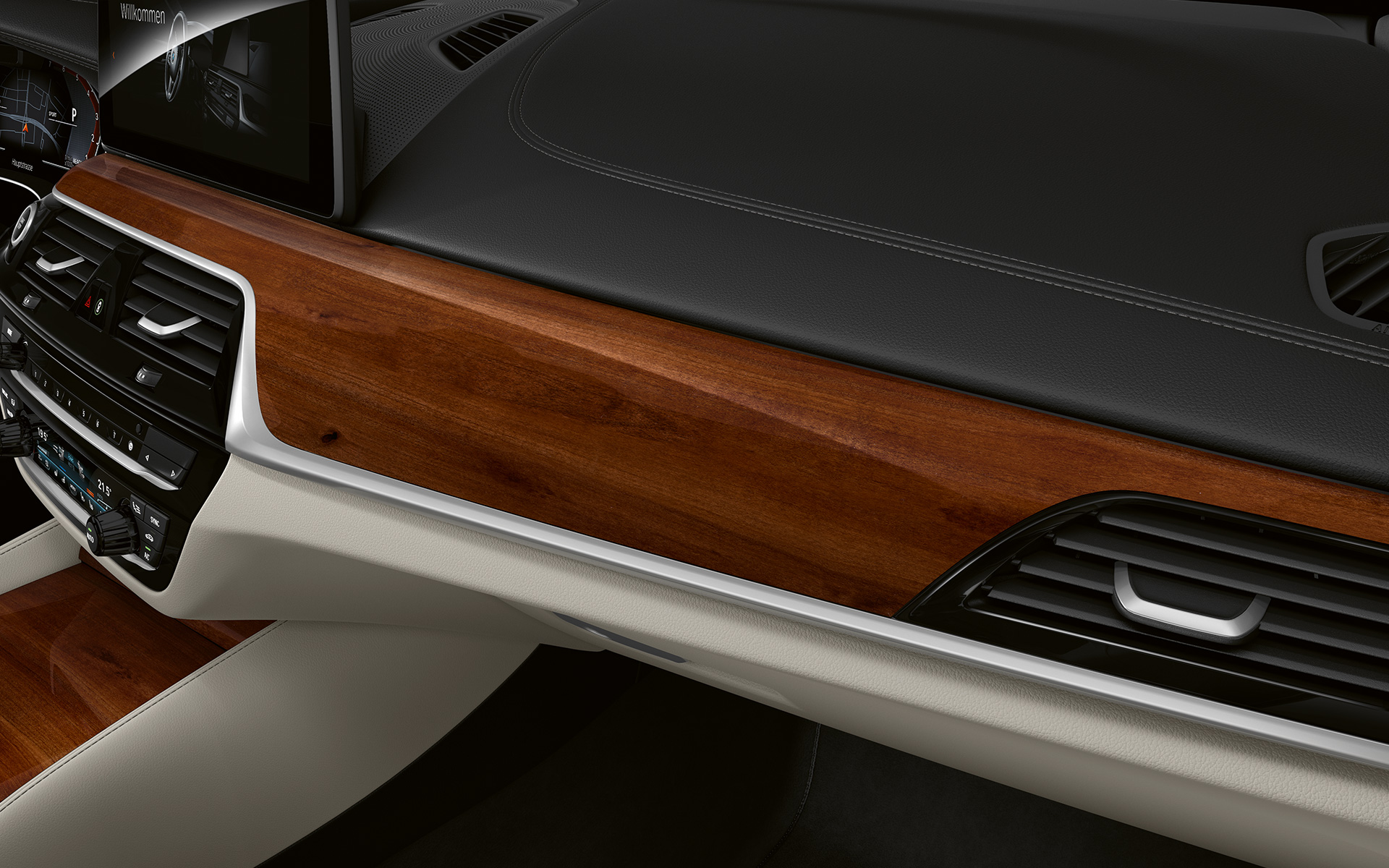 BMW Individual ädelträutförande Plommon brun högglans med accentlist Pärlglanskrom BMW 6-serie Gran Turismo 2020 G32 BMW Individual ädelträutförande Plommon brun högglans med accentlist Pärlglanskrom BMW 6-serie Gran Turismo G32 2020 invändig utrustning förarplats