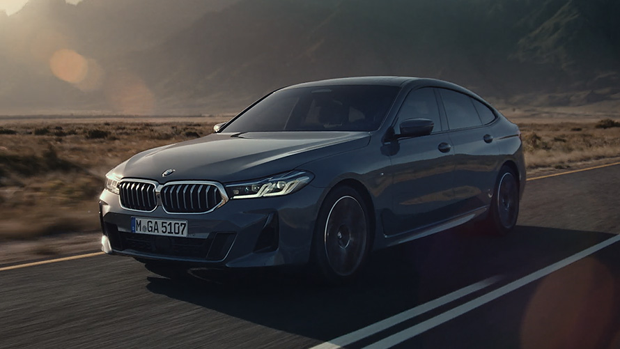 Exteriör BMW 6-serie Gran Turismo G32 2020 BMW 6-serie Gran Turismo 640i xDrive G32 2020 Berninagrå, sedd ur fågelperspektiv