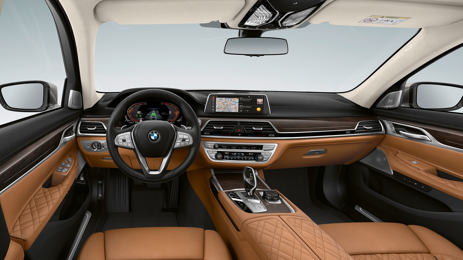 BMW 7-serie sedan med exteriördesignen Pure Excellence, interiör BMW 7-serie sedan med exteriördesignen Pure Excellence-interiör