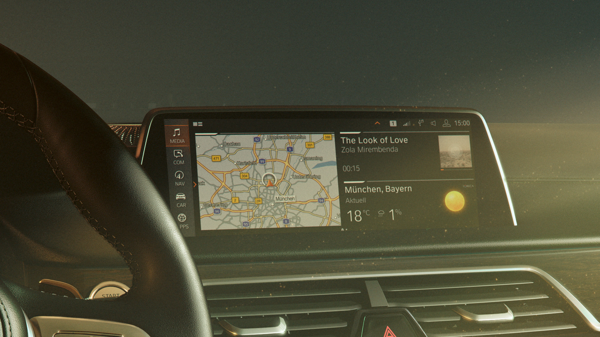 BMW Operating System 7.0 BMW 7-serie sedan: BMW Operating System 7.0 på Control Display