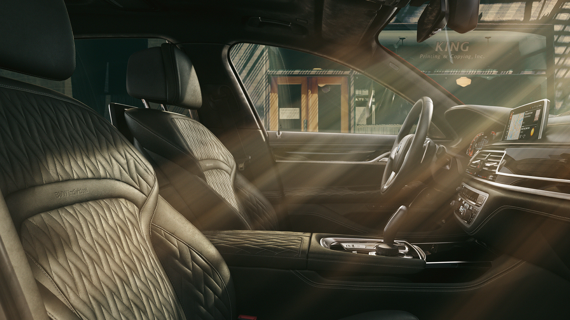 BMW Individual 7-serie sedan, förstklassig interiör BMW Individual 7-serien, förstklassig interiör i svart