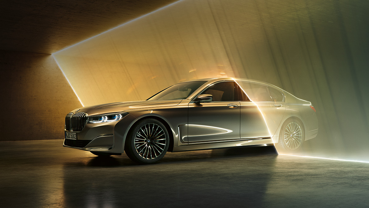 BMW 7-serie Sedan belysning bakre del BMW 7-serie Sedan: Belysning på bakre delen, närbild