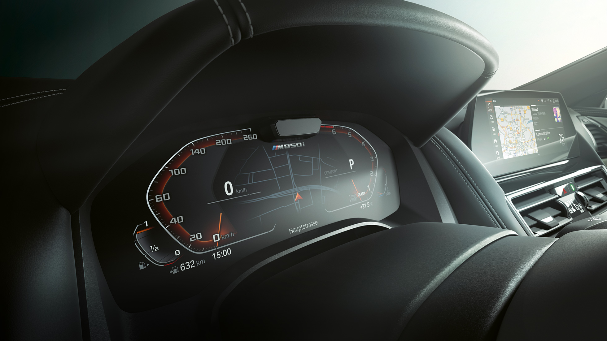 BMW M850i xDrive, instrumentdisplay, Driving Assistant Plus. BMW M850i xDrive, instrumentdisplay, Driving Assistant Plus.