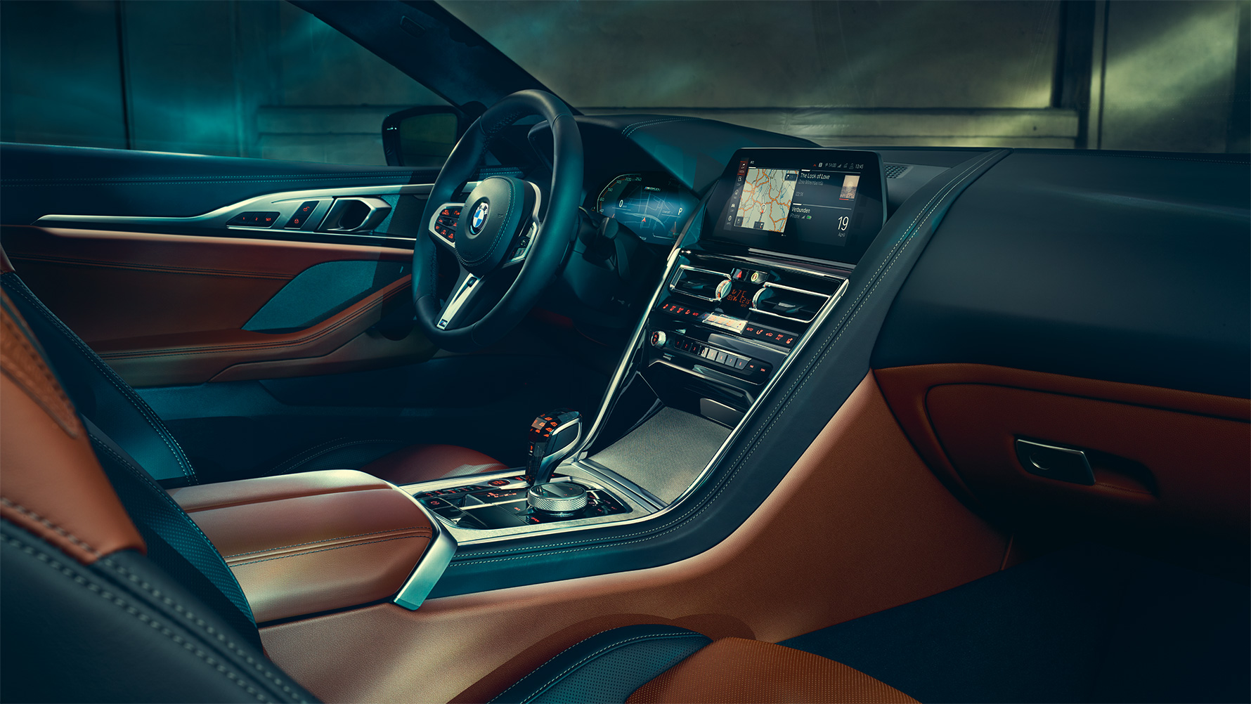 BMW 8-serie Coupé, interiör Interiören i BMW 8-serie Coupé.