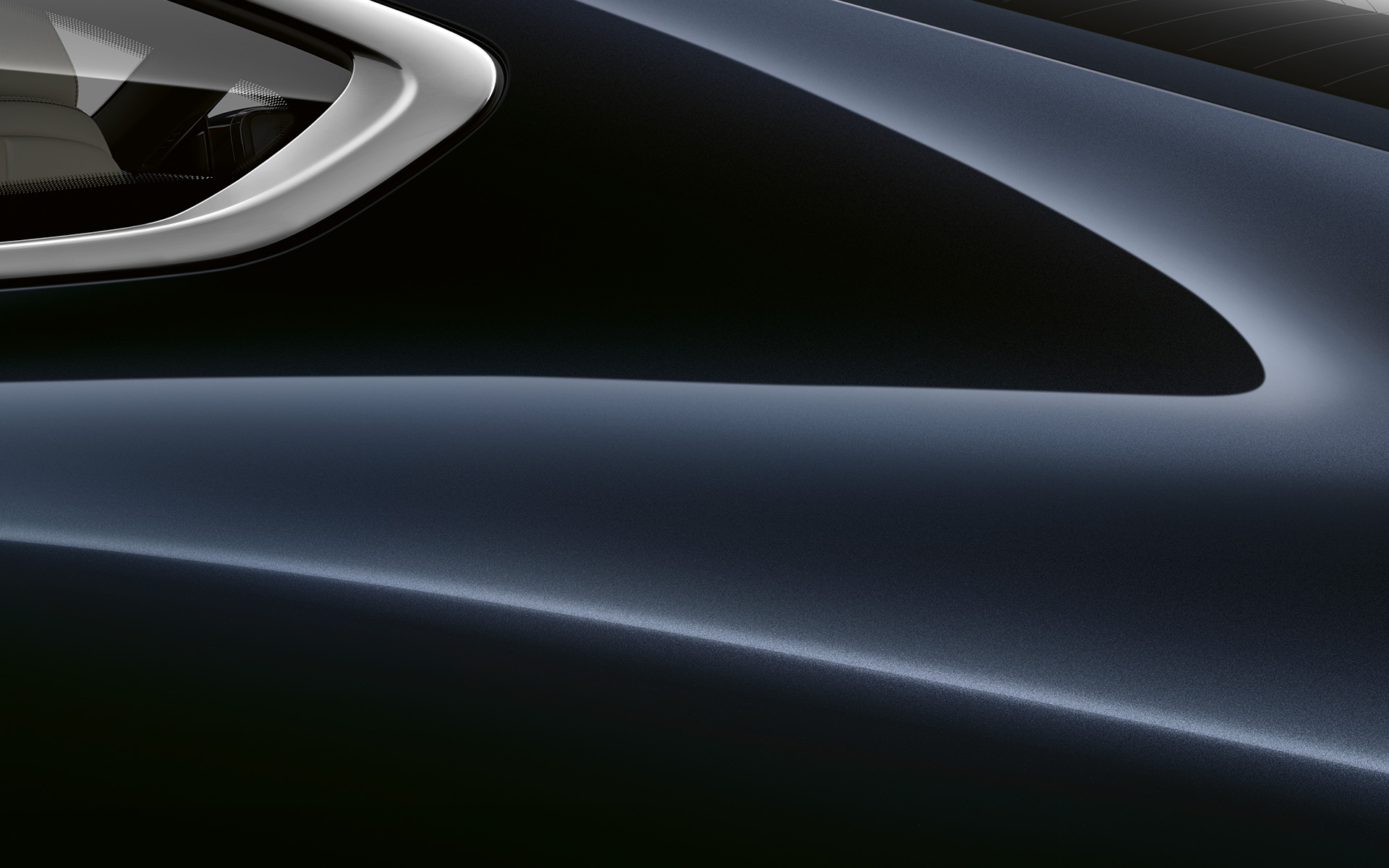 BMW 8-serie Coupé, närbild C-stolpe Närbild av C-stolpen hos BMW 8-serie Coupé i Carbonsvart metallic.
