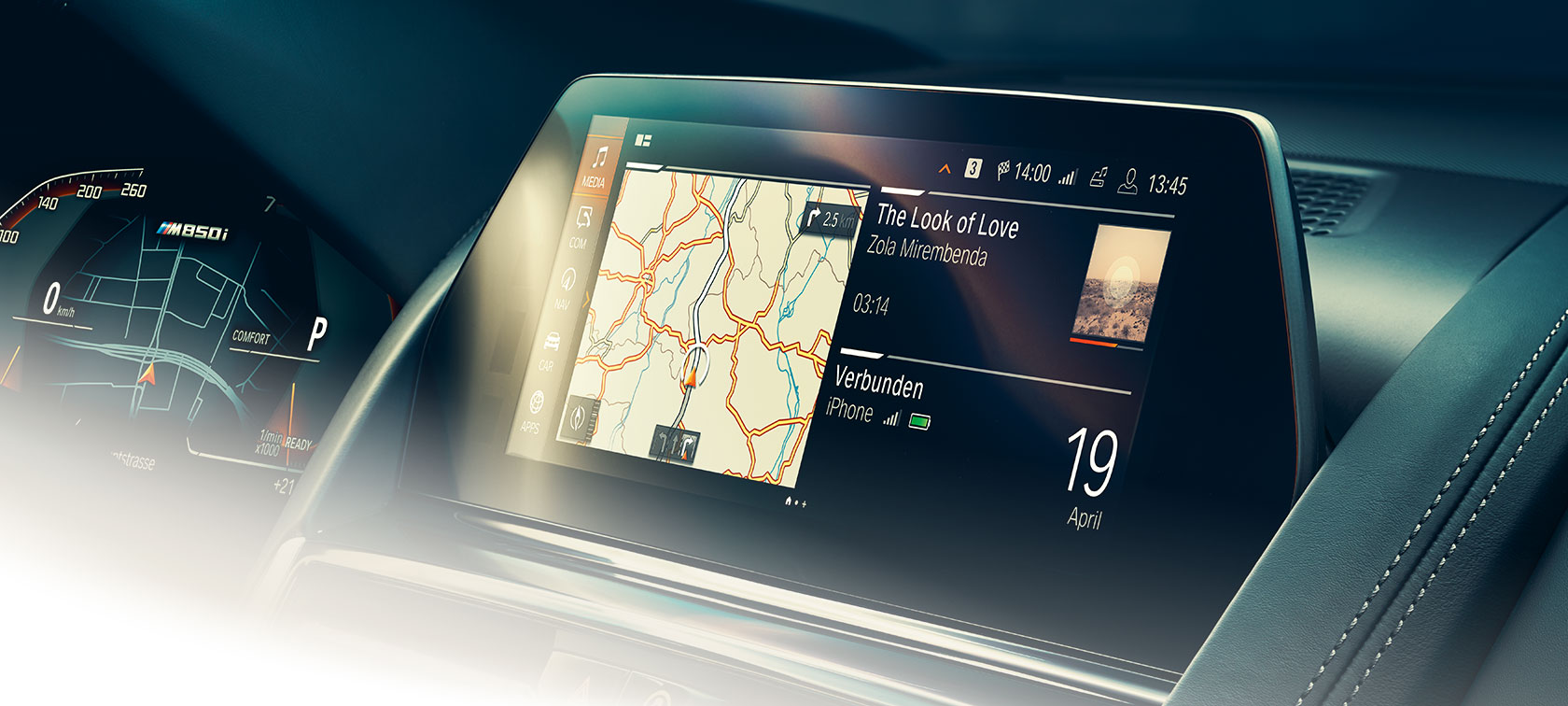 Instrumentdisplay BMW 8-serie Coupé, informationsdisplay.