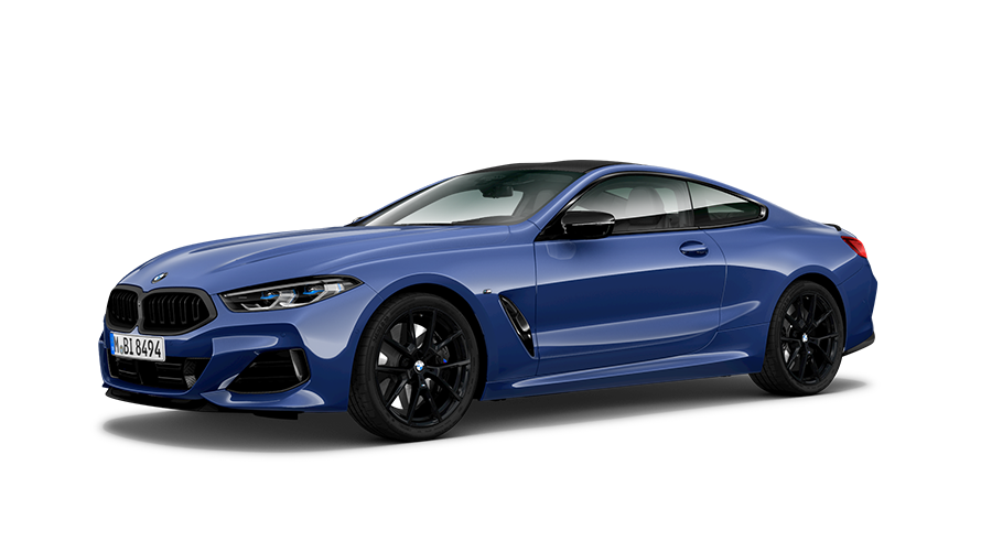 BMW 8-serie Coupé trefjärdedelsvy från sidan BMW 8-serie Coupé trefjärdedelsvy från sidan