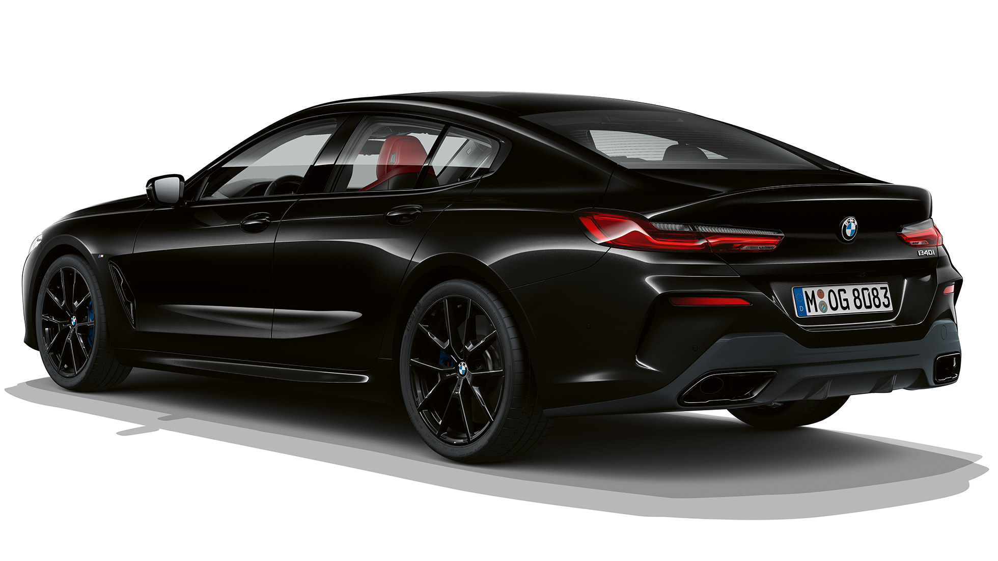 M Sport trefjärdedelsvy bakifrån BMW 8-serie Gran Coupé, M Sport trefjärdedelsvy bakifrån