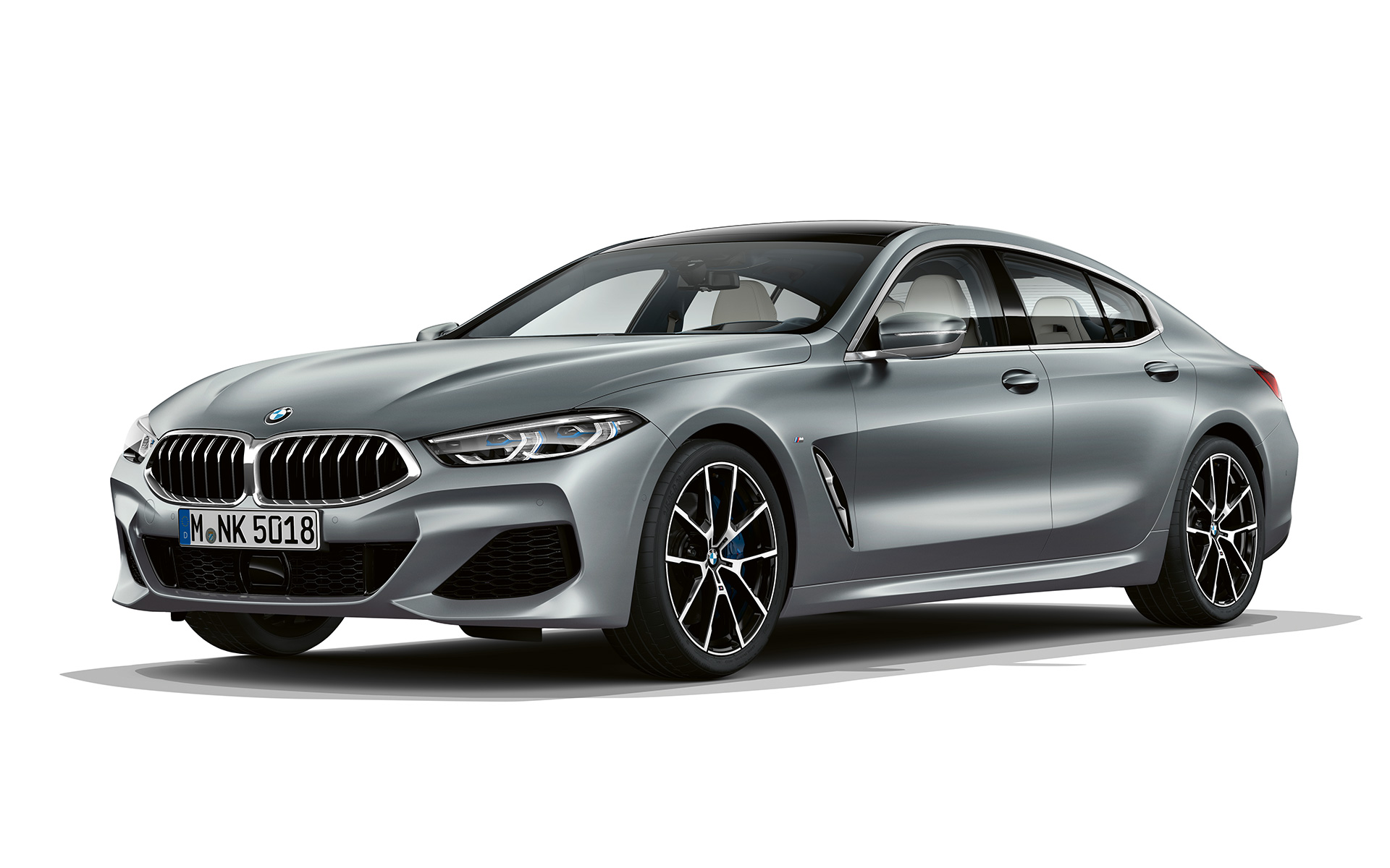 Frozen Temptation trefjärdedelsvy framifrån BMW 8-serie Gran Coupé, Frozen Temptation trefjärdedelsvy framifrån